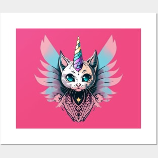 Unicorn Kitten Posters and Art